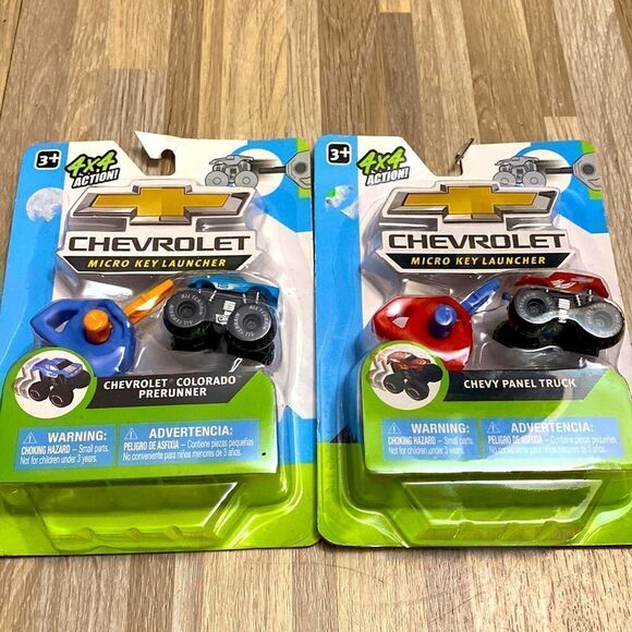 Chevy monster truck Chevrolet 4x4 truck red and blue Easter basket boy stuffer - Picture 1 of 6